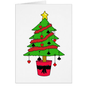 Card Game Christmas Tree Suits Baubles