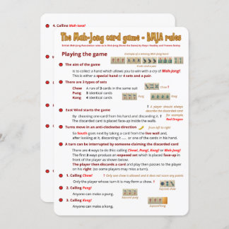 Card Game rules – Playing the game (1)