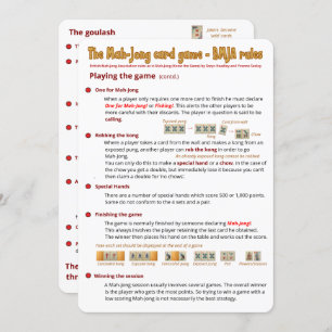 Card Game rules – Playing the game  (2)