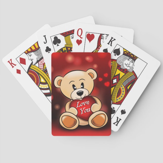 Card Game Teddy Bear Loves You (Back)