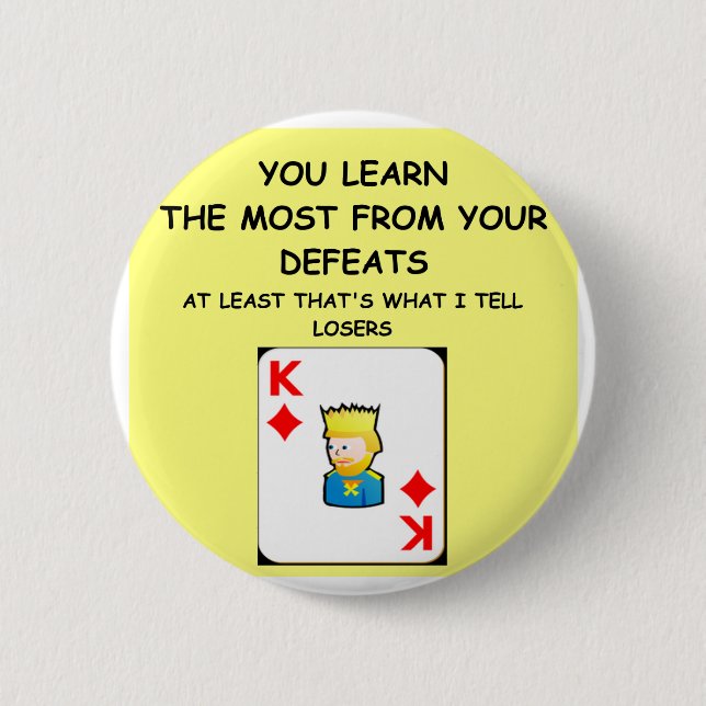 card games 6 cm round badge (Front)