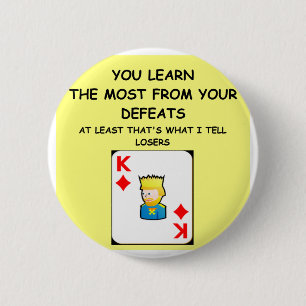 card games 6 cm round badge