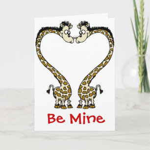 Card-Giraffe Love Couple Valentine Holiday Card