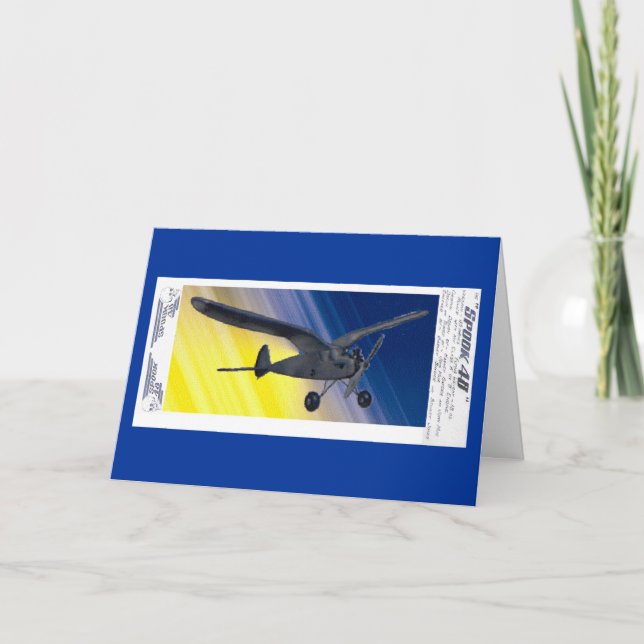 Card - greeting - Model Aeroplane (Front)