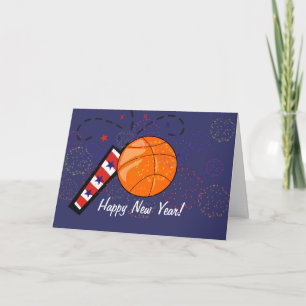 Card - Happy New Year Basketball