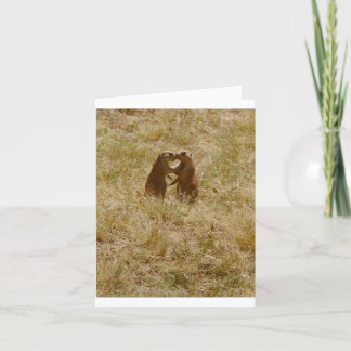 Card has cute photo of 2 prairie dogs 'chatting'