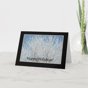 Card - Holiday: Lovely photo of frosted tree