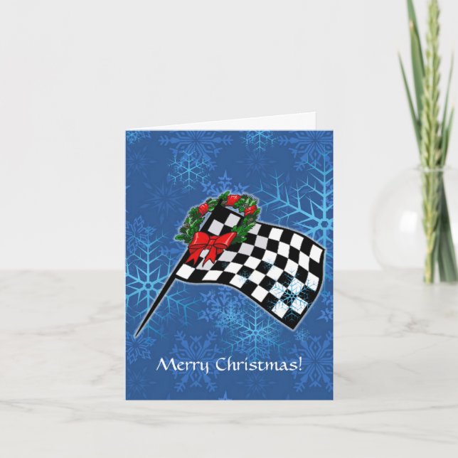 Card - Holiday Racing Flag (Front)