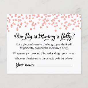 CARD How big is Mummy's Belly? Baby Shower Game