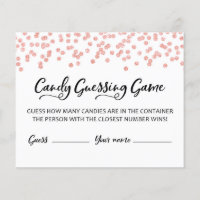 CARD How many Candies in the Jar Baby Shower Game