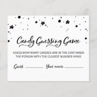 CARD How many Candies in the Jar Baby Shower Game