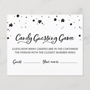 CARD How many Candies in the Jar Baby Shower Game