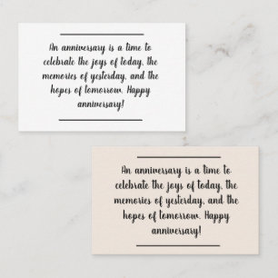 Card insert - Anniversary Wishes 