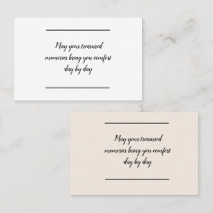 Card insert - Sympathy - Condolence