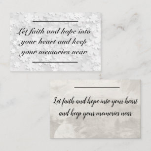 Card insert - Sympathy - Condolence 2