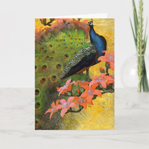 Card/ Invitation: Blue Peacock Invitation