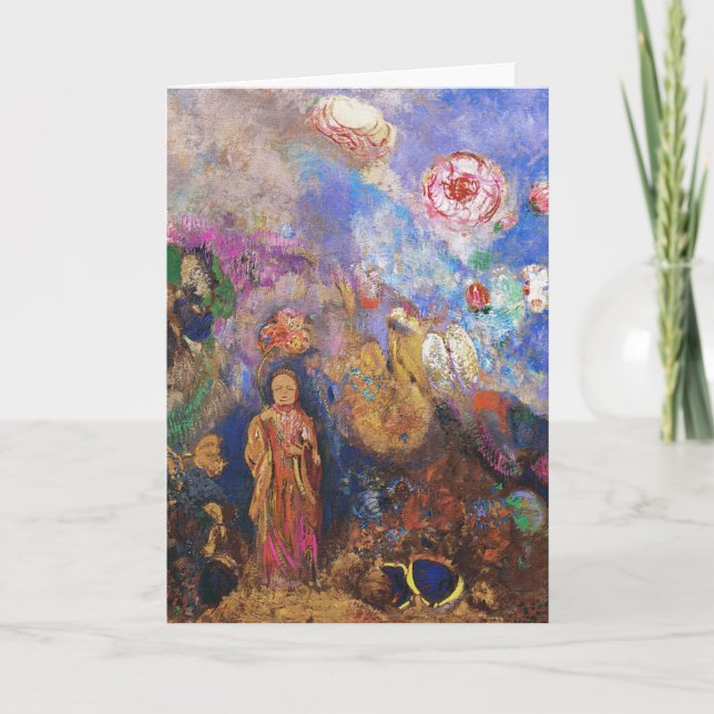 Card/Invitation: Buddha and the Flower Card (Front)