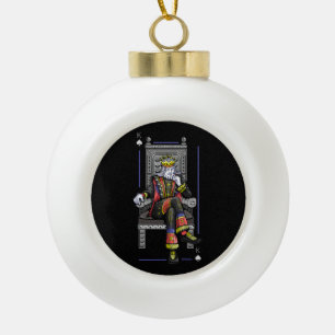 Card King Ceramic Ball Christmas Ornament