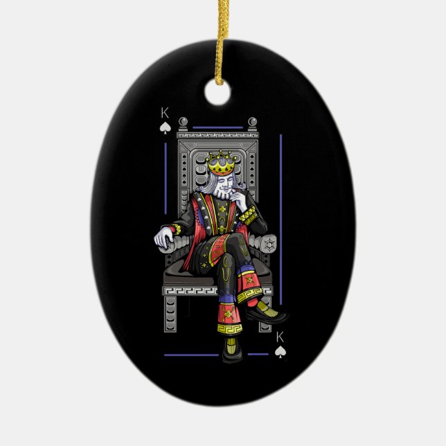 Card King Ceramic Ornament (Front)