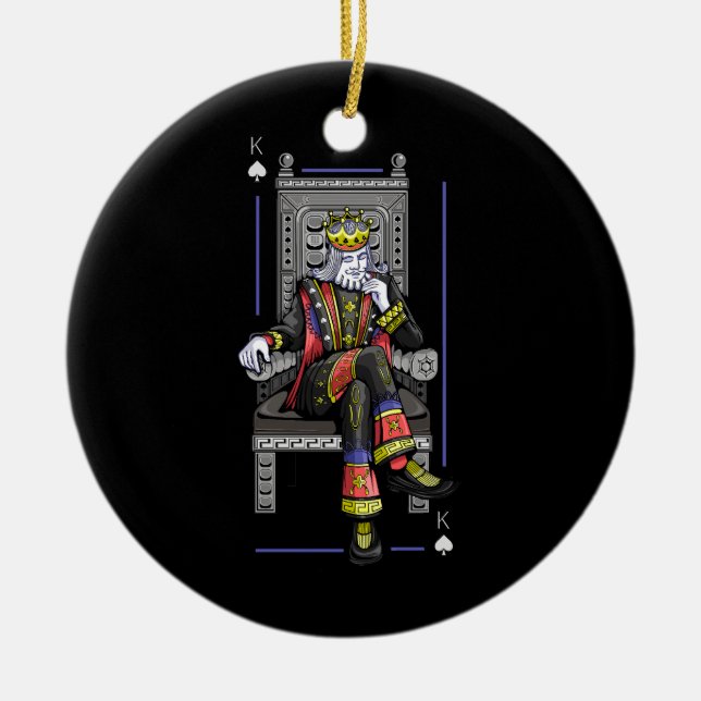 Card King Ceramic Ornament (Front)