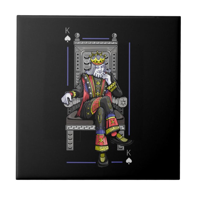 Card King Ceramic Tile (Front)