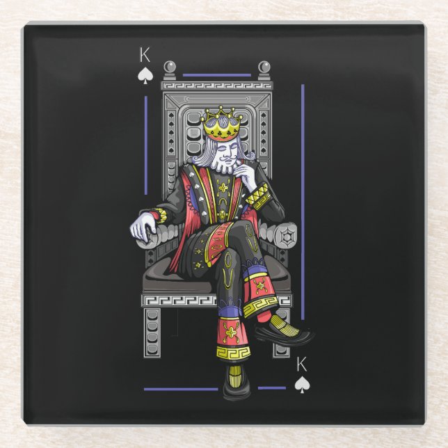 Card King Glass Coaster (Front)