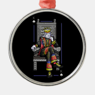 Card King Metal Ornament