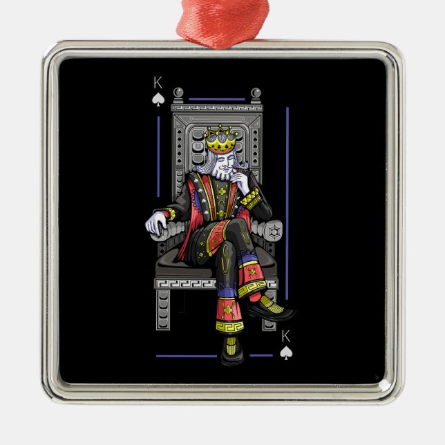 Card King Metal Ornament (Front)