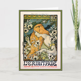 Card: L'Ermitage - Art Nouveau - Custom Holiday Card