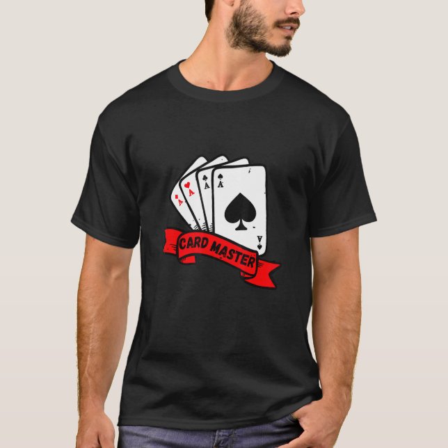 Card Master - Playing Cards Poker Rummy Blackjack  T-Shirt (Front)