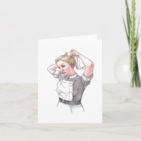 Card - Middlesex Hospital Nurse Dressing For Duty