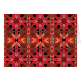 Card Morrocco red orange black