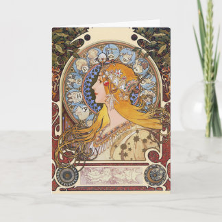 Card: Mucha - Zodiac - La Plume Card