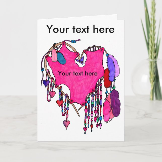 Card "native american" valentine (Front)