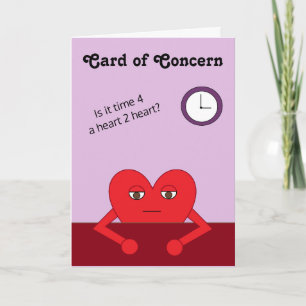 Card of Concern:  Lavender Blank Card