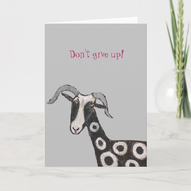 Card of encouragement with goat (Front)