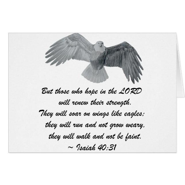 Card - On wings like Eagles - Is 40:31 (Front Horizontal)