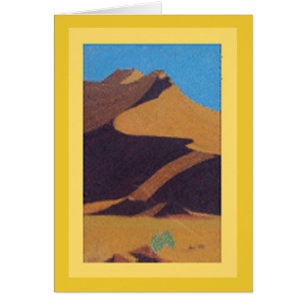 Card: Pastel Desert Dune Art / Digital Design rear
