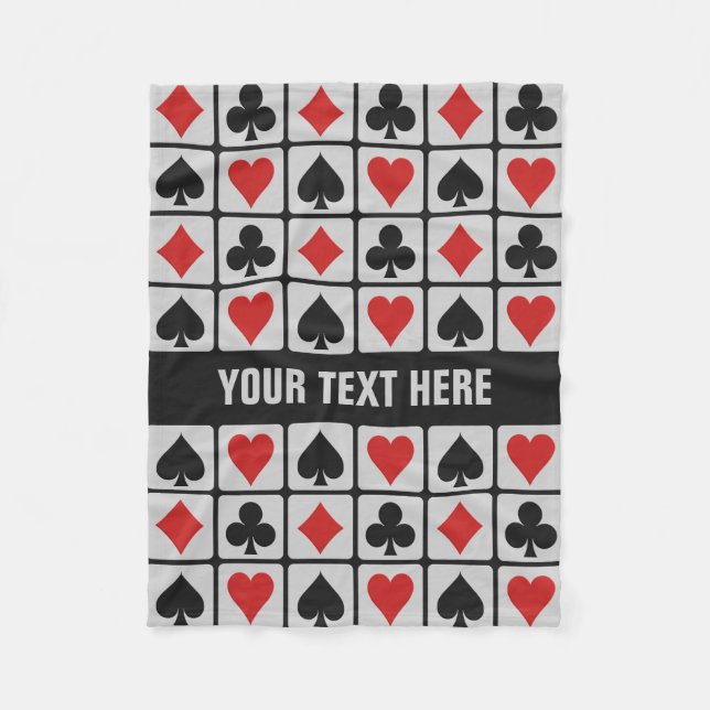Card Player custom fleece blanket (Front)