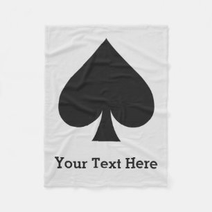 Card Player custom fleece blanket - Spade