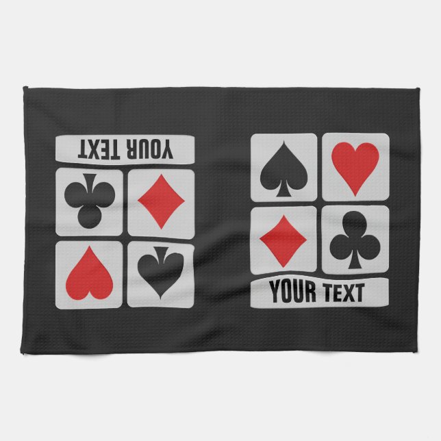 Card Player custom hand towels (Horizontal)