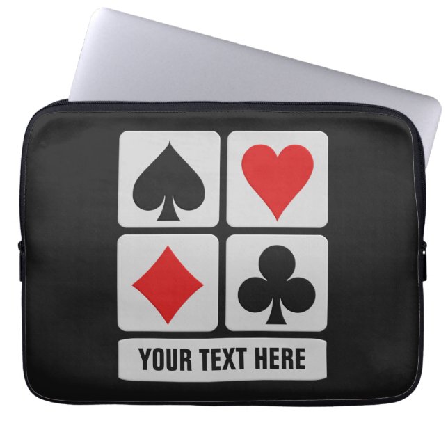 Card Player custom laptop sleeves (Front)