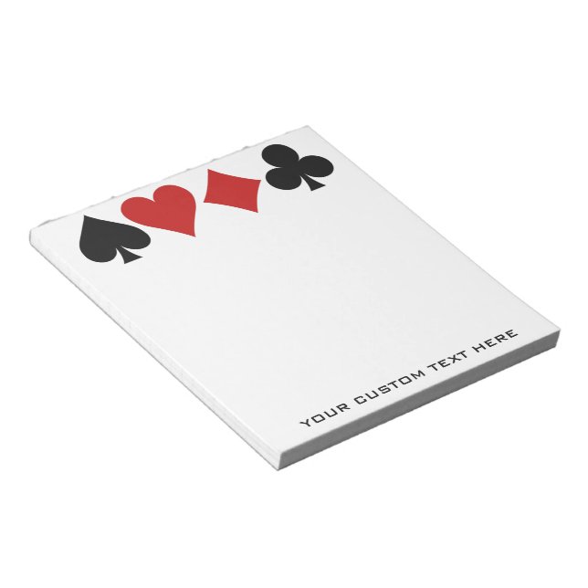 Card Player custom notepads (Angled)