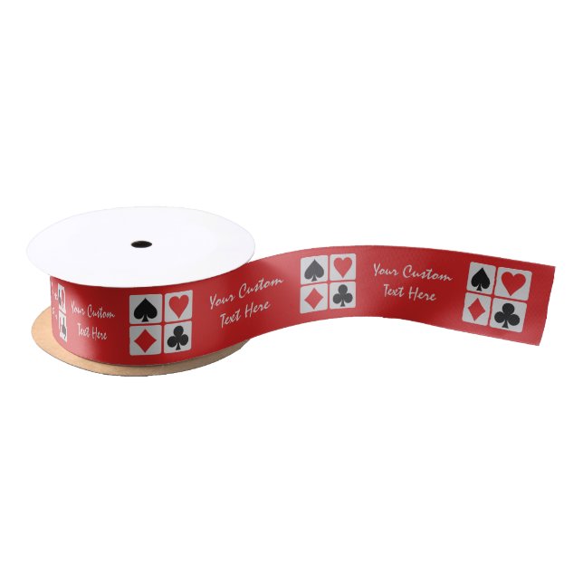 Card Player custom ribbon Satin Ribbon (Spool)