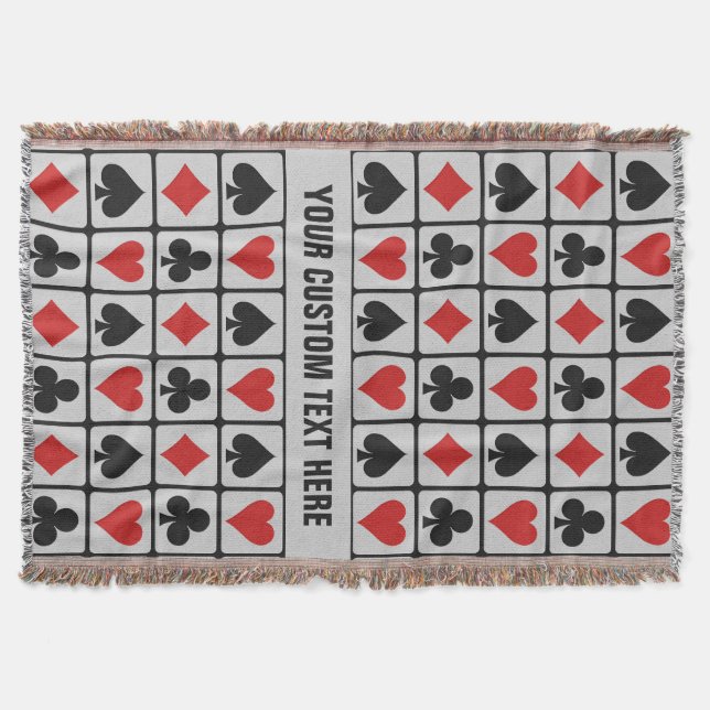 Card Player custom throw blanket (Front)