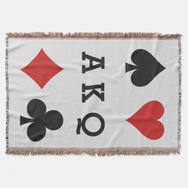 Card Player custom throw blanket (Front)