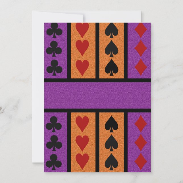 Card Player invitation, customise (Front)