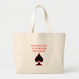 card player large tote bag