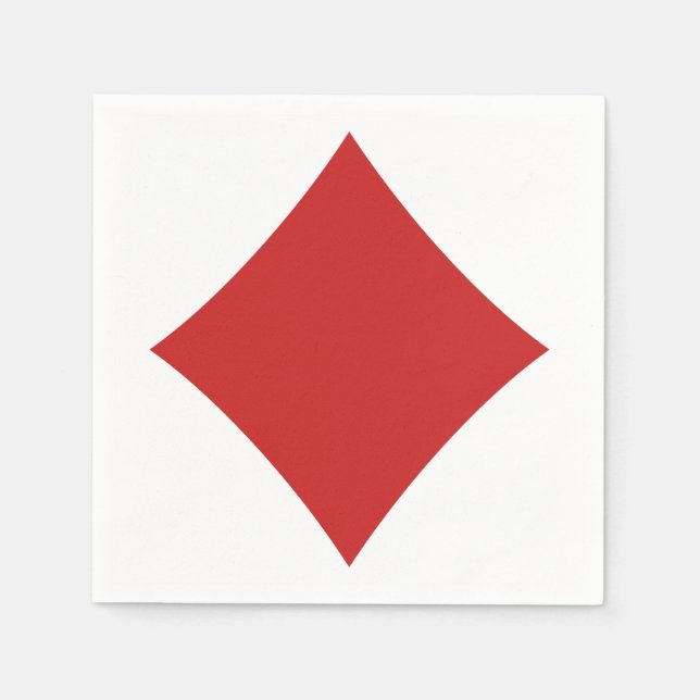 Card Player paper napkins - Diamond (Front)