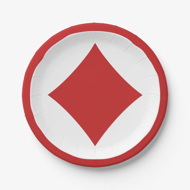 Card Player paper plates - Diamond (Front)